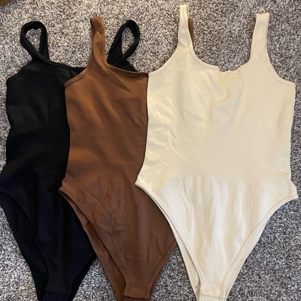 Women’s Tummy Control Bodysuits - Black, Brown, Cream